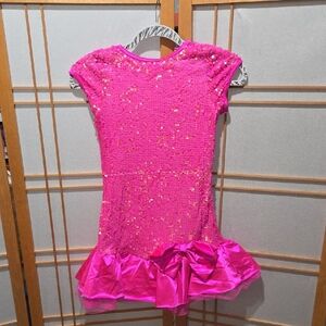 Weissman Fuchsia Sequin Kids Dance Costume